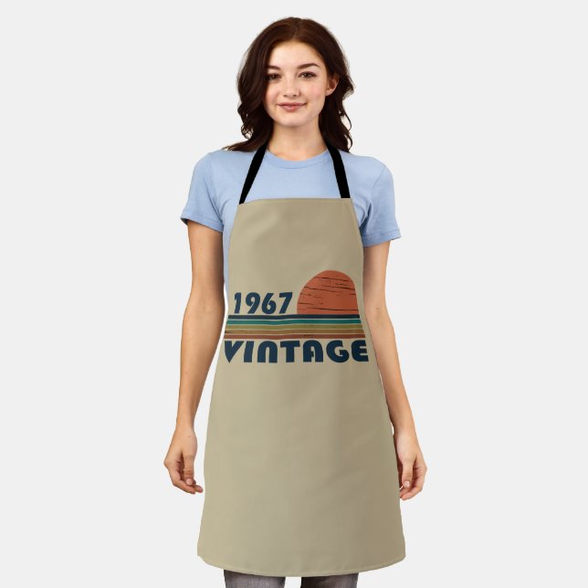 Born in 1967 vintage birthday gift apron (Worn)