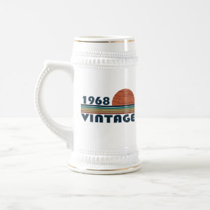Born in 1968 vintage birthday beer stein