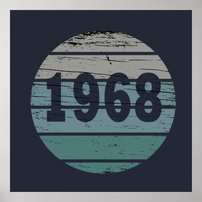 born in 1968 vintage poster (Front)