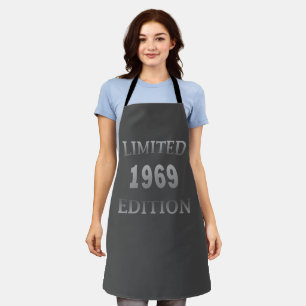 Born in 1969 elegant modern birthday gift apron
