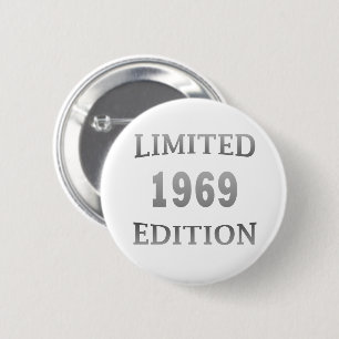 born in 1969 vintage birthday 2 inch round button