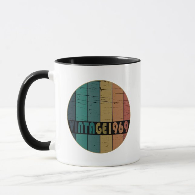 Born in 1969 vintage birthday gift mug (Left)