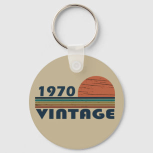 Born in 1970 classic sunset keychain