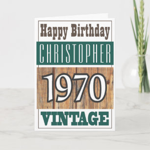 Born in 1970 Greetings Card