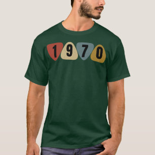 Born In 1970 Guitarist Guitar Pick Music Birthday  T-Shirt