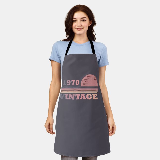 Born in 1970 vintage birthday gift apron (Worn)