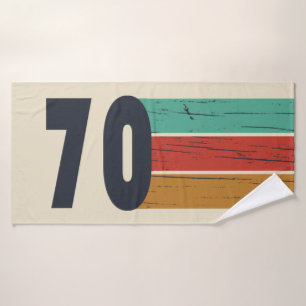 Born in 1970 vintage birthday gift bath towel