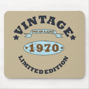 Born in 1970 vintage birthday gift mouse pad