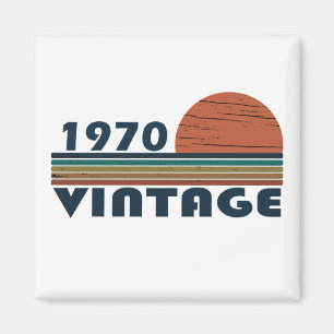 Born in 1970 vintage birthday magnet