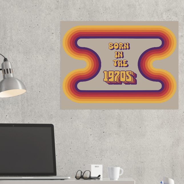 Born in 1970s, Millennials, Gen X, Birth Year Foil Prints (In Situ (Desk 2))