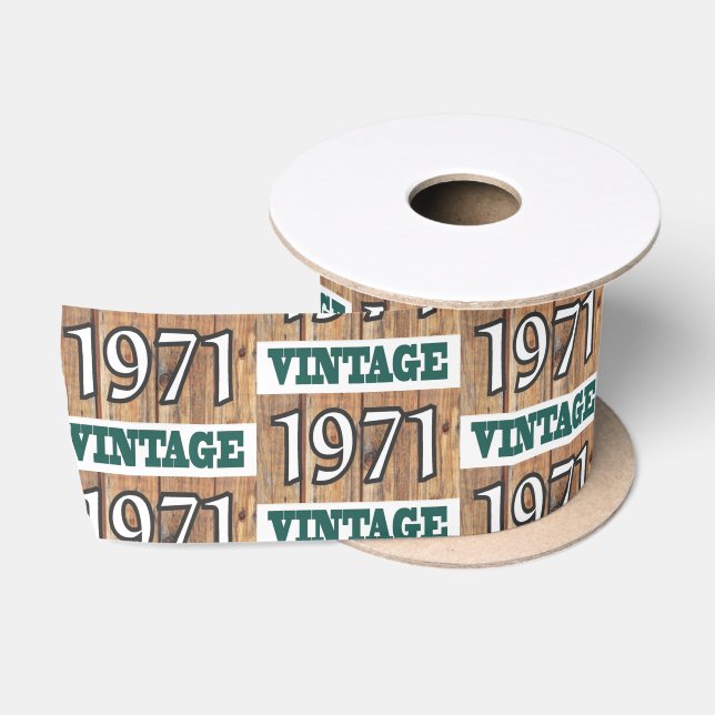 Born in 1971 satin ribbon (Spool)