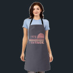 born in 1971 vintage birthday gift apron<br><div class="desc">You can add some originality with this limited edition, premium quality, and original, classy, retro, and vintage-looking birthday graphic design with a cool typography font. This is a great gift idea for men, women, husbands, wives, girlfriends, and boyfriends who will love this one-of-a-kind piece of art. Unique and funny holiday...</div>