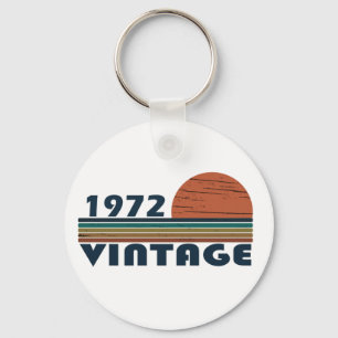 Born in 1972 classic sunset keychain