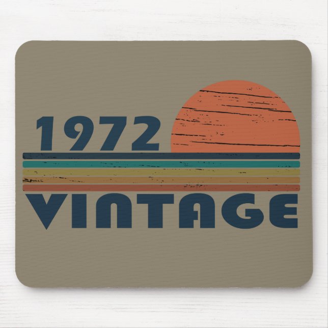 Born in 1972 classic sunset mouse pad (Front)