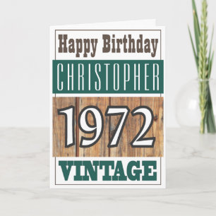 Born in 1972 Greetings Card