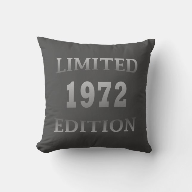 born in 1972 limited edition birthday throw pillow (Front)