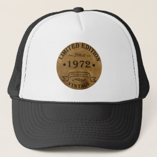 Born in 1972 vintage birthday party gift trucker hat
