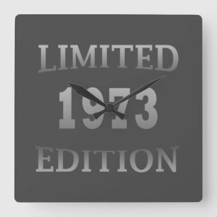Born in 1973 birthday gift square wall clock