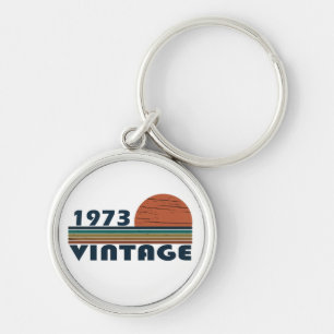Born in 1973 classic sunset keychain