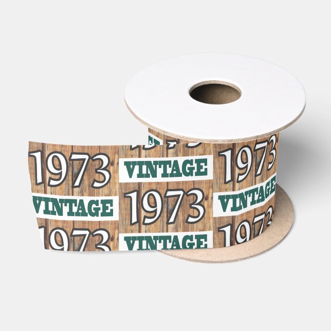 Born in 1973 satin ribbon (Spool)