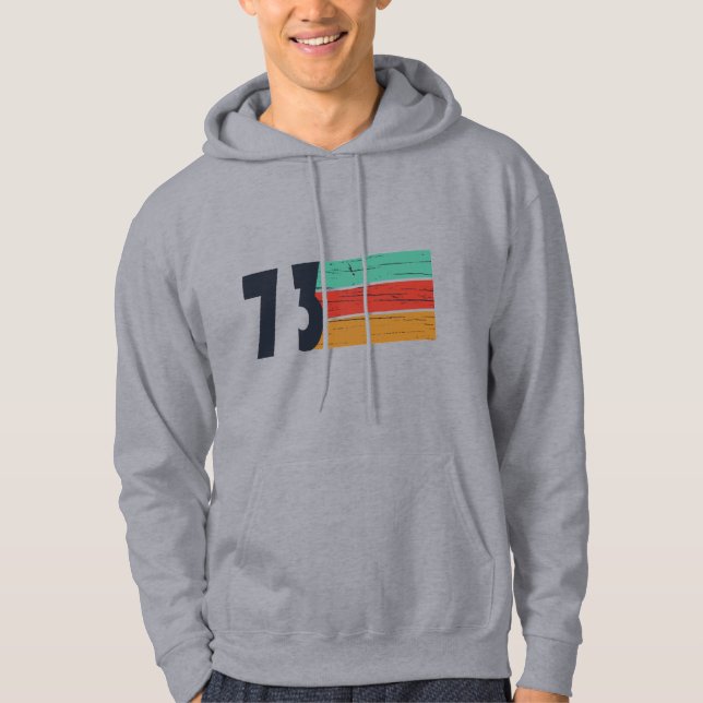 Born in 1973 vintage birthday gift hoodie (Front)