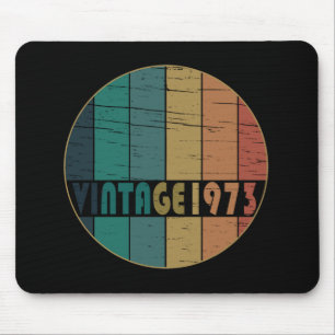 born in 1973 vintage birthday gift mouse pad