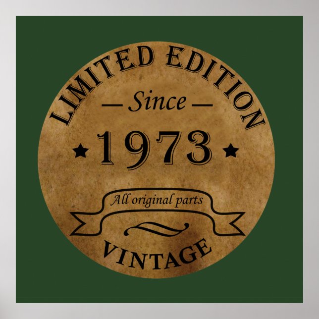 Born in 1973 vintage classic poster (Front)
