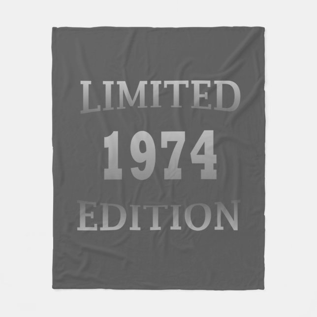 Born in 1974 birthday gift fleece blanket (Front)