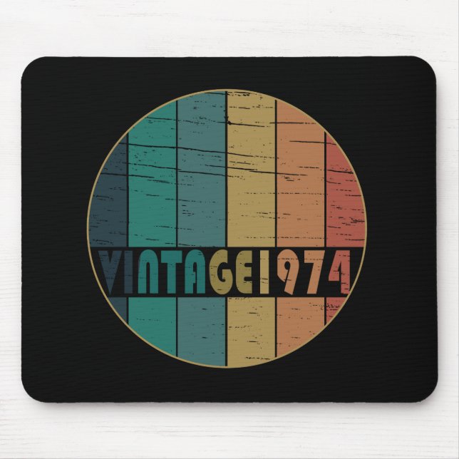 Born in 1974 classic retro mouse pad (Front)