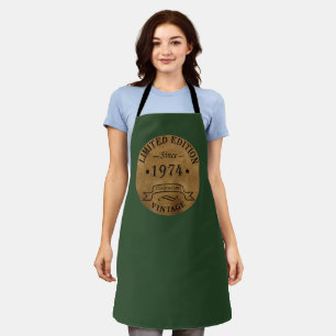 Born in 1974 vintage birthday apron