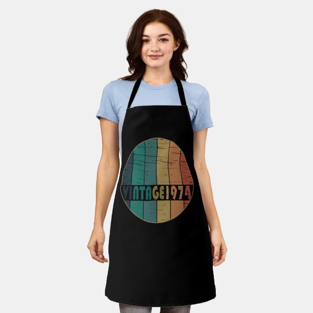 Born in 1974 vintage birthday gift apron (Worn)
