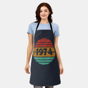 Born in 1974 vintage birthday gift apron