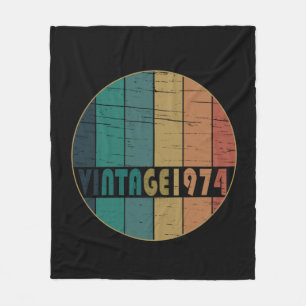 Born in 1974 vintage birthday gift fleece blanket