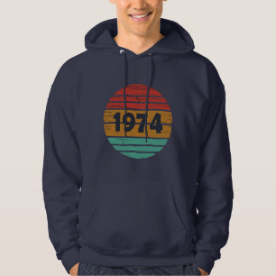 Born in 1974 vintage birthday gift hoodie