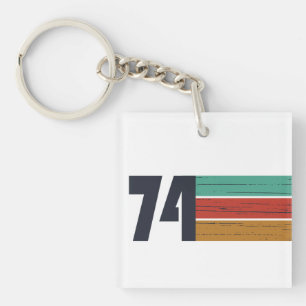 born in 1974 vintage birthday gift keychain