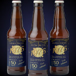 Born in 1975 50th birthday party beer Label Set<br><div class="desc">Check out this fabulous,  funny blue and gold born in 1975 50th birthday party beer label,  starring a golden disco ball! You can jazz it up by adding a slogan and tweaking the gold text options to match your style. Let the party begin!</div>