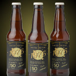 Born in 1975 50th birthday party beer Label Set<br><div class="desc">Check out this fabulous,  funny black and gold born in 1975 50th birthday party beer label,  starring a golden disco ball! You can jazz it up by adding a slogan and tweaking the gold text options to match your style. Let the party begin!</div>