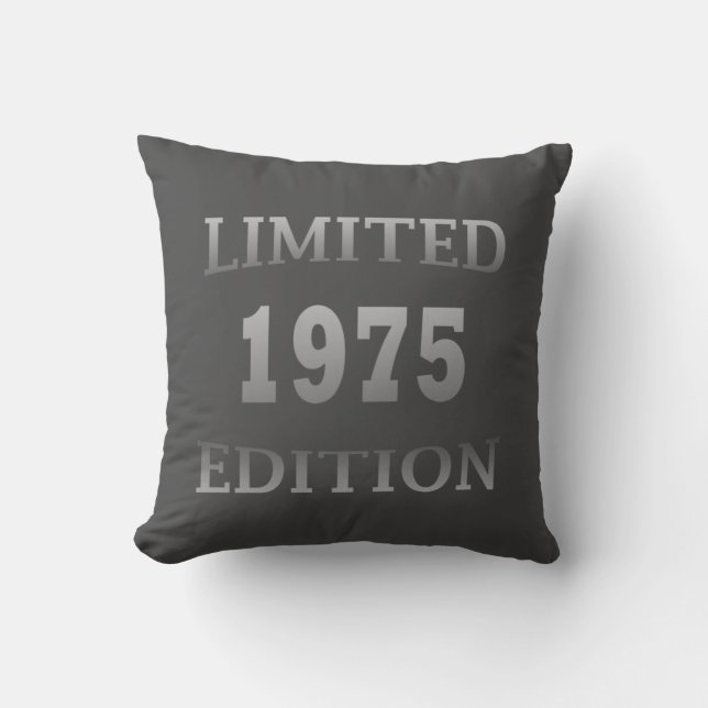 born in 1975 birthday gift throw pillow (Front)