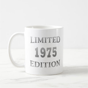 Born in 1975 elegant modern birthday gift coffee mug