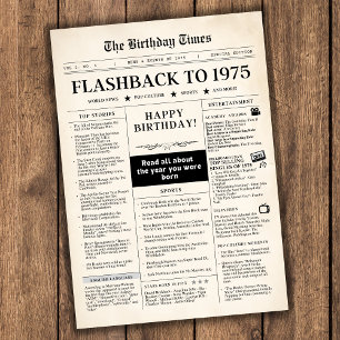Born in 1975 Mock Newspaper
