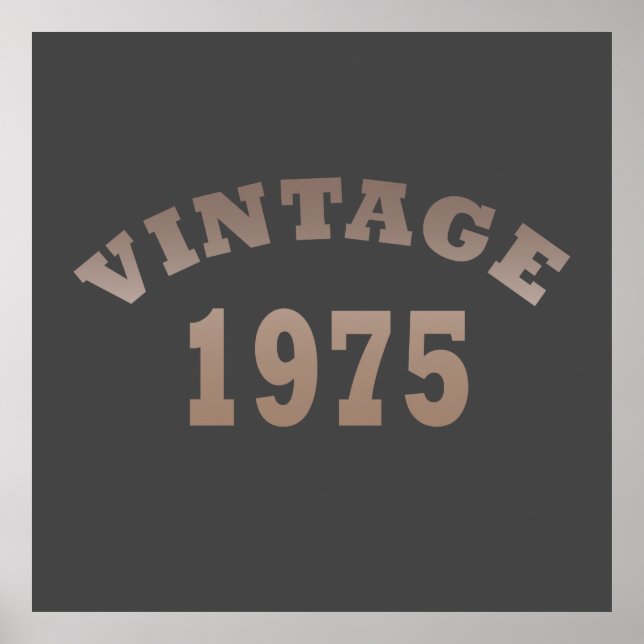 born in 1975 vintage 50th birthday poster (Front)