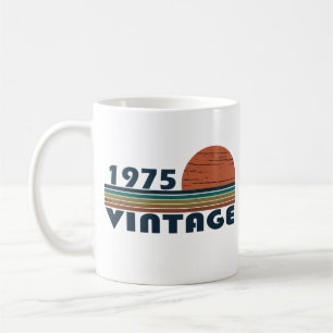 Born in 1975 vintage birthday gift coffee mug