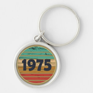 Born in 1975 vintage birthday gift keychain