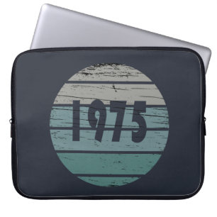 born in 1975 vintage birthday gift laptop sleeve