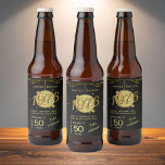 Born in 1976 50th birthday party beer Label Set<br><div class="desc">Check out this fabulous,  funny black and gold born in 1976 50th birthday party beer label,  starring a golden disco ball! You can jazz it up by adding a slogan and tweaking the gold text options to match your style. Let the party begin!</div>