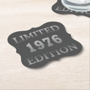 born in 1976 birthday limited edition paper coaster
