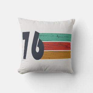 Born in 1976 vintage 50th birthday gift throw pillow