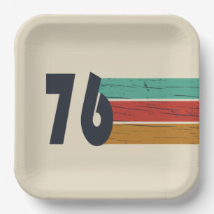 Born in 1976 vintage 50th birthday party paper plate