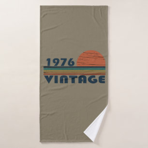 Born in 1976 vintage birthday gift bath towel
