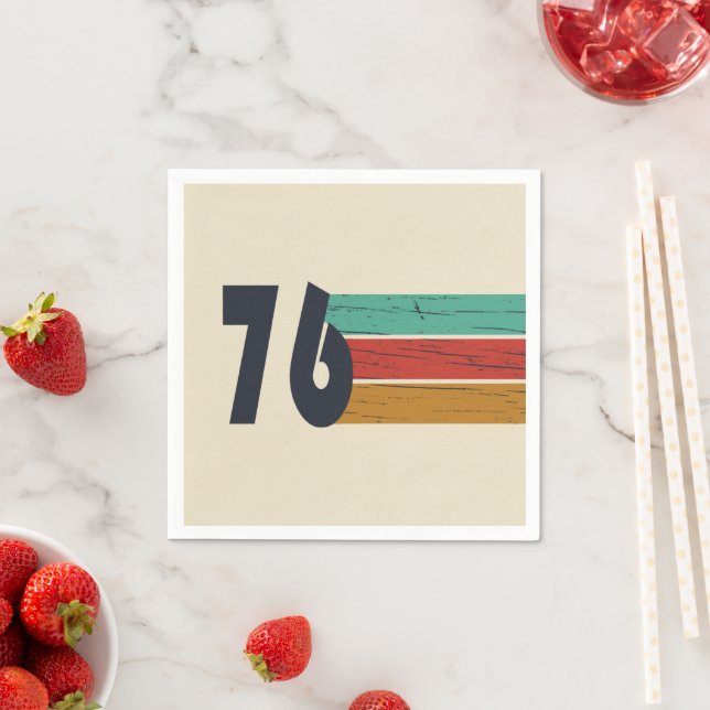 Born in 1976 vintage birthday  napkin (Insitu)